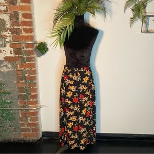 Vintage Sag Harbor Floral Midi Floral Skirt